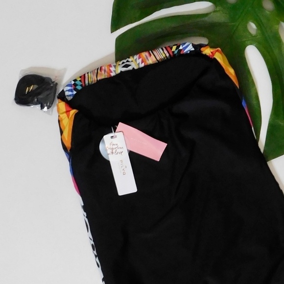 NWT!! PILYQ Inca Halter or Strapless One Piece Swimsuit Colorful Vacation Small - Picture 10 of 15